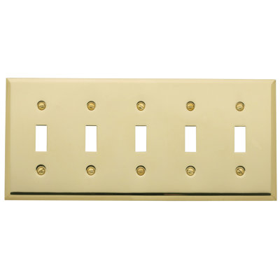 5-Gang Toggle Light Switch Wall Plate