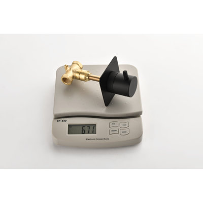 Brushed Nickel 3/4" Control Valve - Master Shower Adjustable Volume Handle 3 Piece Body Brass