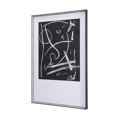 Doodle I a Hand Embelished Textured Framed Art Print Matted under Glass