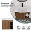 24'' Wall-Mounted Bathroom Vanity with White Ceramic Sink & Soft-Close Door, KD-Packing