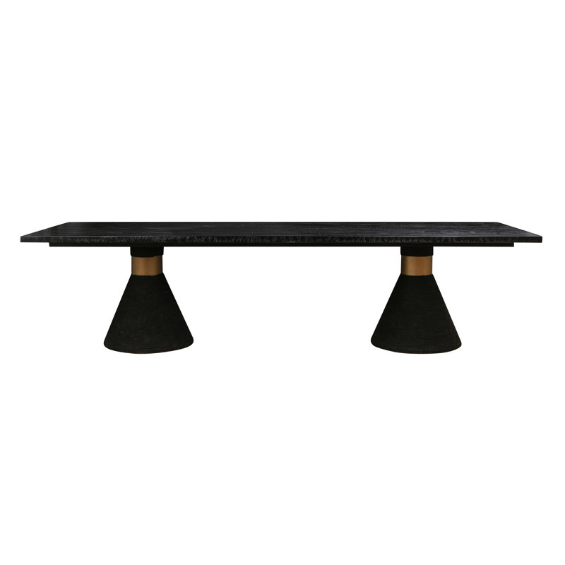 Rizzi 120'' Dining Table, Black Top/Black Base