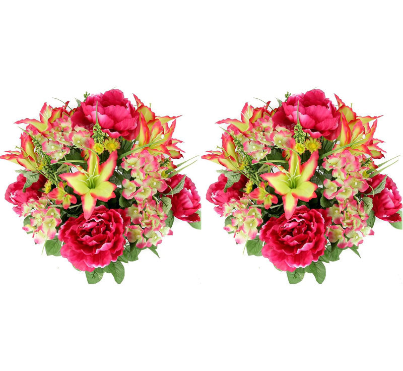 Hydrangea Arrangement, Red/Pink