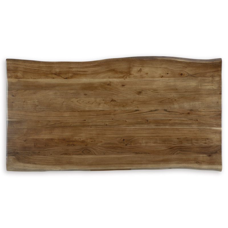 Sandsmere Acacia Solid Wood Top Metal Base Dining Table