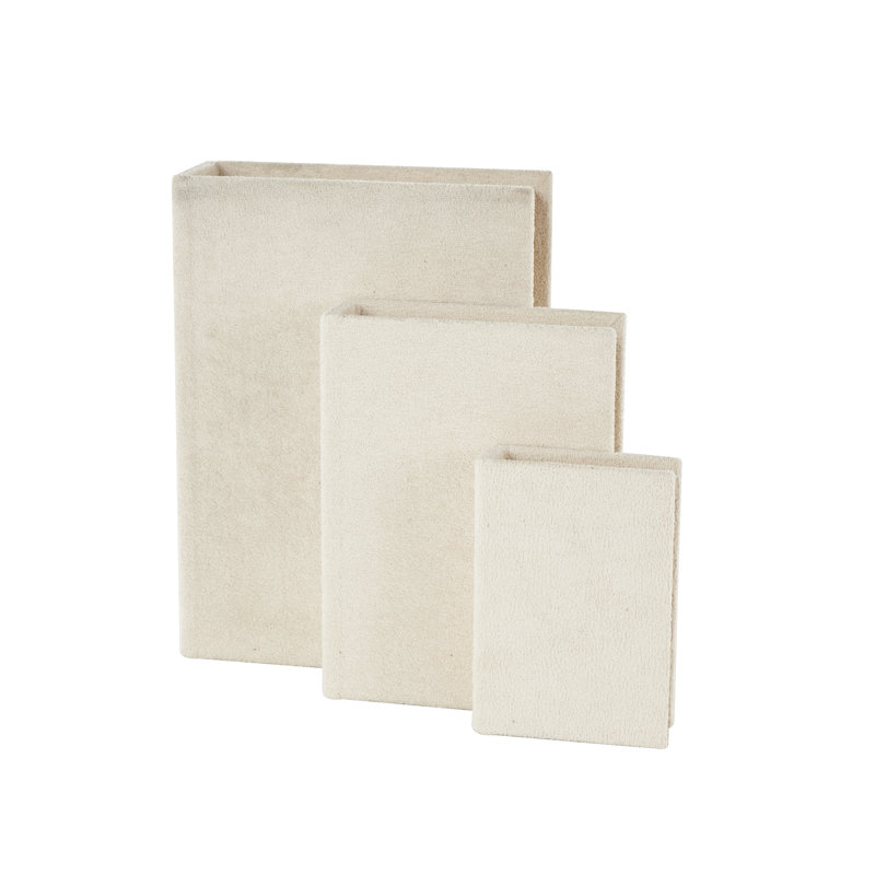 Ensemble de boîtes décoratives multicolores Damali, Crème