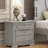 Grey 3-Drawer Nightstand