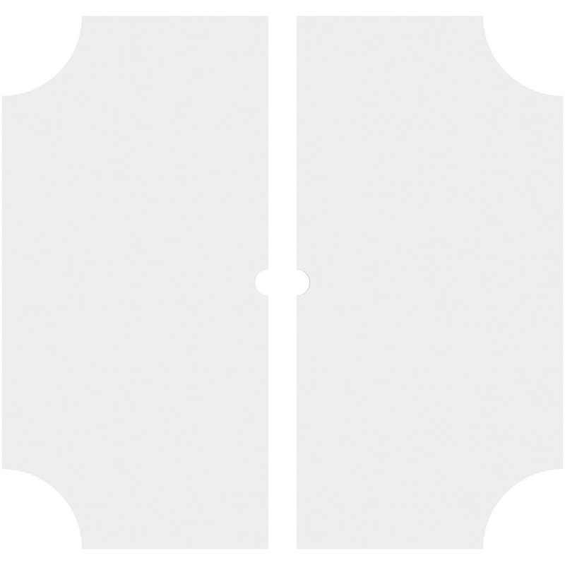 Locke 20" White PVC Contemporary Ceiling Medallion
