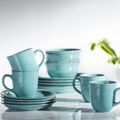 Annabelle 16 Piece Stoneware Dinnerware Set - Service for 4