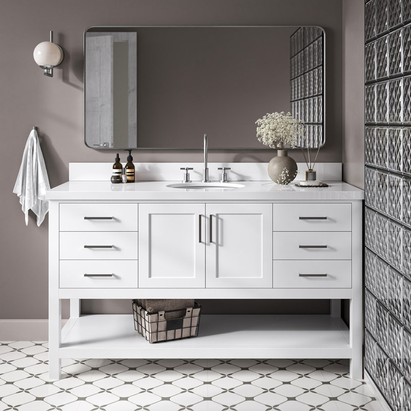 Magnolia Bath Vanity Rectangular Basin S061SWQ, Oval, White