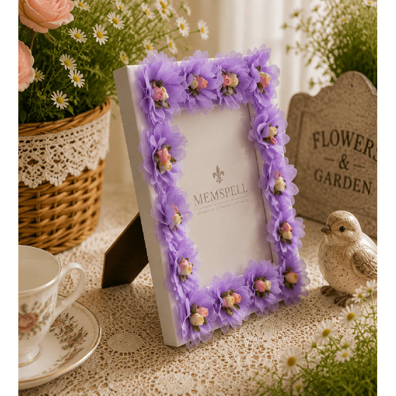 Cadre photo de jardin Florielle Violet, Purple