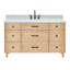 ARIEL Monroe 54 Single Sink Bathroom Vanity with Carrara Quartz Top-559027419-569601506-600647834