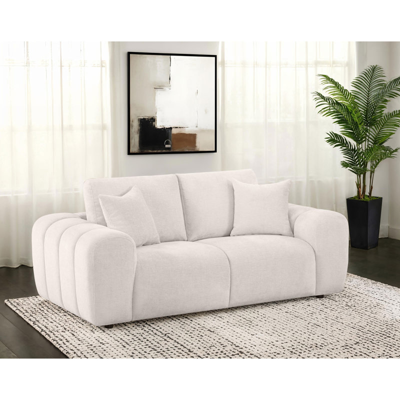 Upholstered Wide Arm Loveseat
