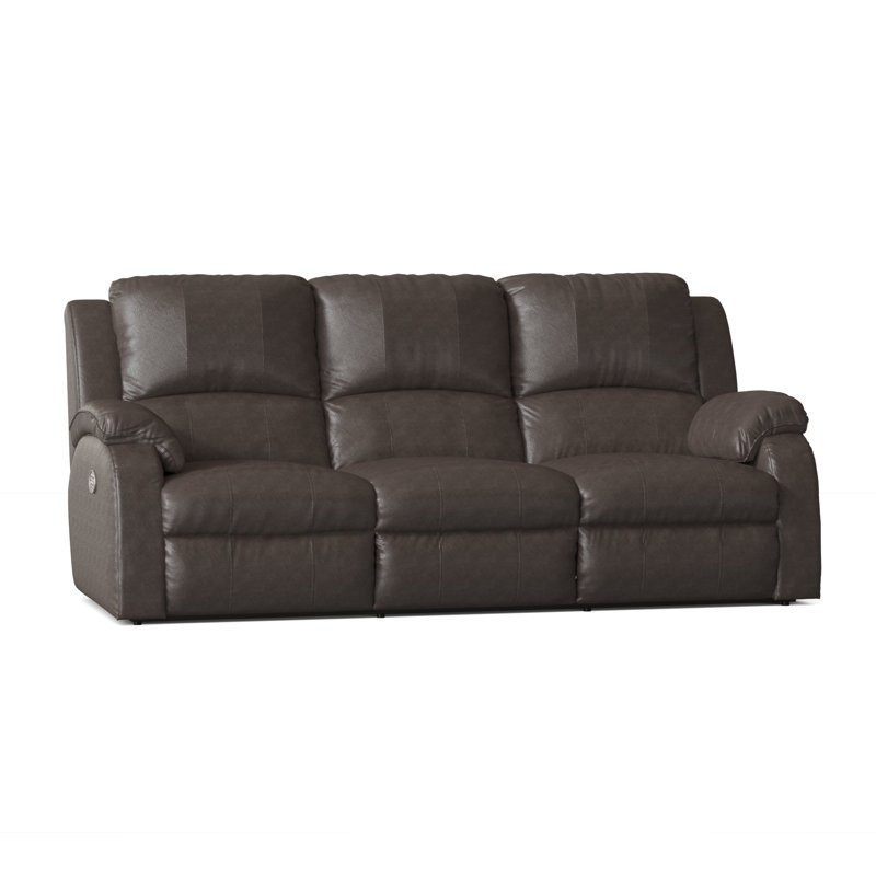 Cagney Upholstered 89'' Power Reclining Sofa, Passion Slate	Polyester Blend