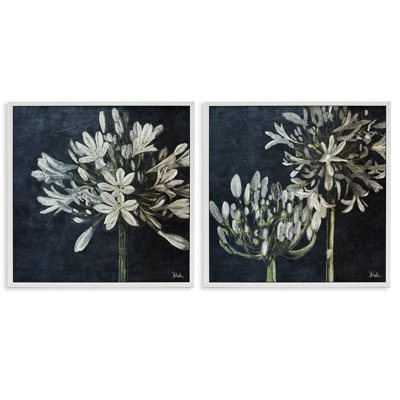 Blossoming Flower Stem 2 PC Giclee Art Set by Patricia Pinto