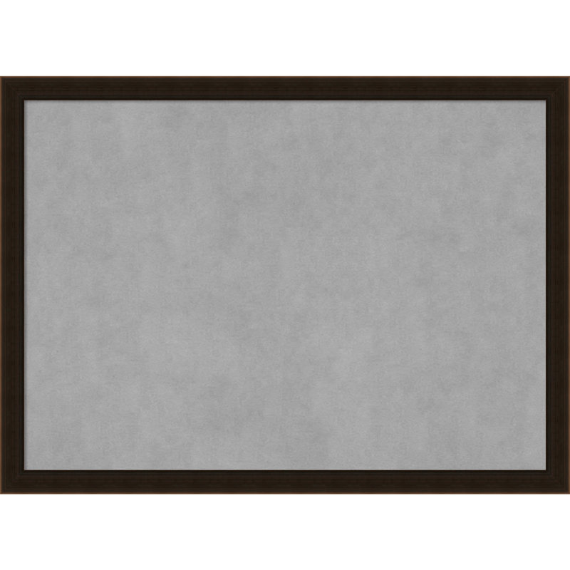 Tableau d'organisation magnétique espresso à cadre brun, H 18 po x l 22 po