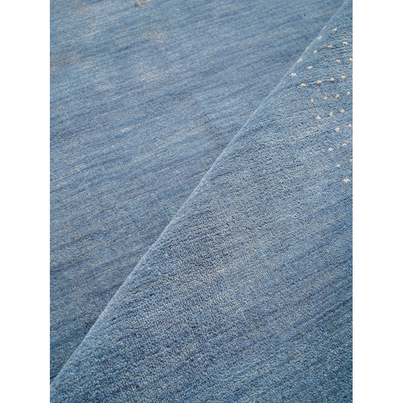 Hand Knotted Loom Wool Eco-Friendly Area Rugs - Square | Contemporary Modern Design, High Pile Thick Handmade Anti Skid Rugs for Living Room