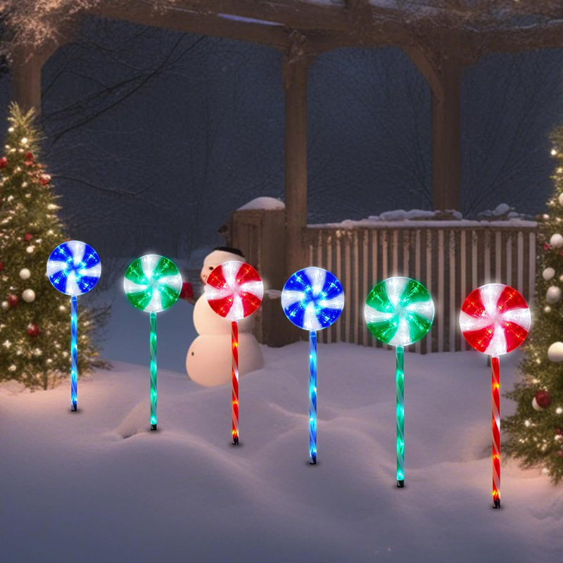 Luminaire de Noël et lumières de sentier, Rouge/vert/bleu