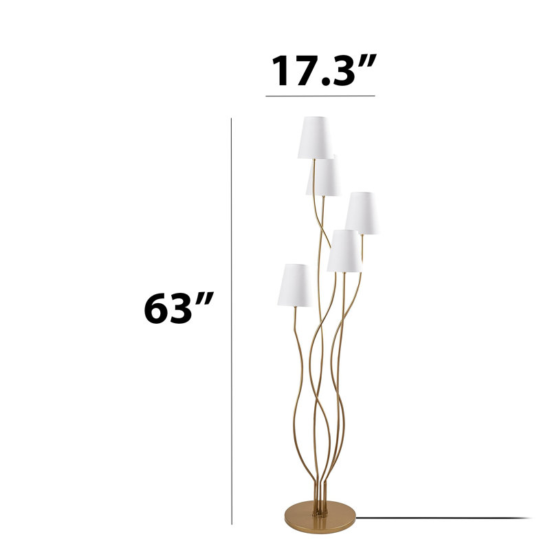Domiziana 62.99'' Gold Novelty Floor Lamp