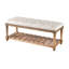 Banc de rangement en bois massif Iljan