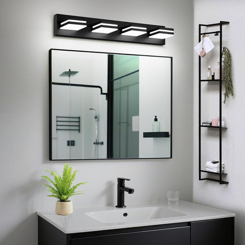 L'éclairage de salle de bain noir