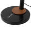 Lampe sur pied à arc 3 lumières Lodi - noir mat, noyer, feuille d'or, base en marbre, gradateur