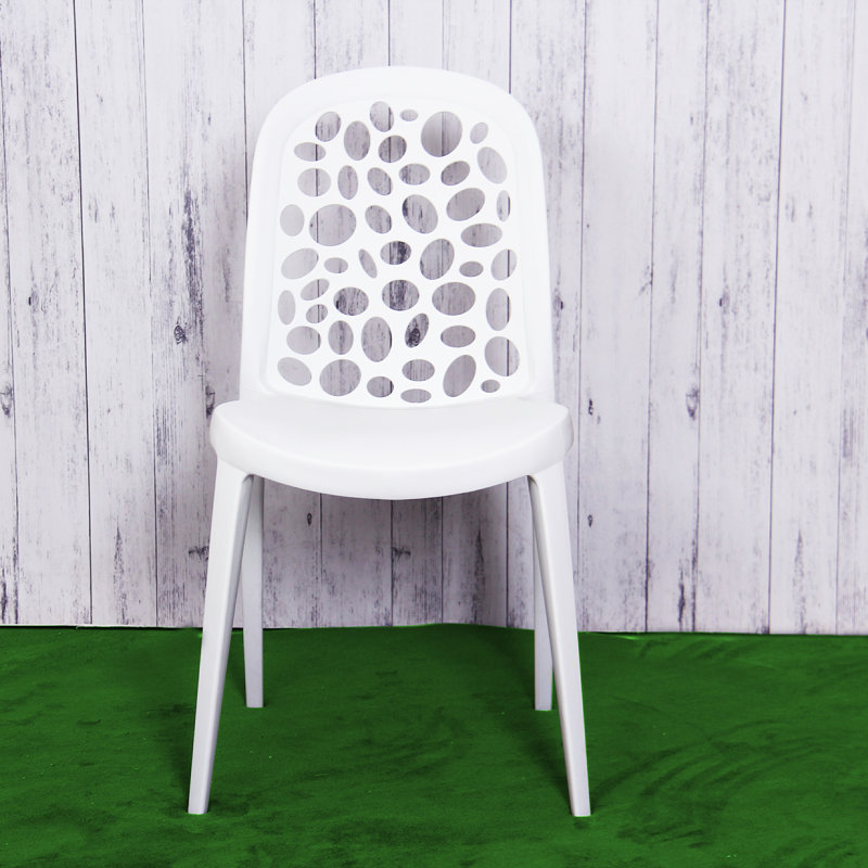 18'' H Stacking Side Chair, White