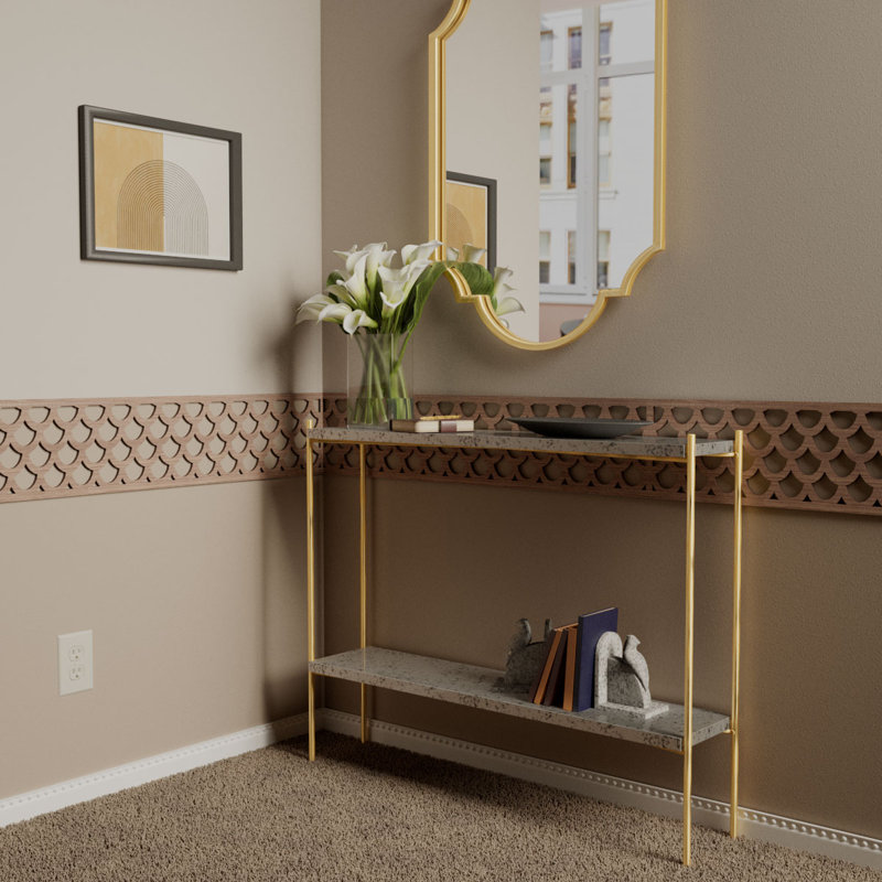 Hudson Fretwork Moulding, 10" H x 46.75" W x 0.375" D, Walnut