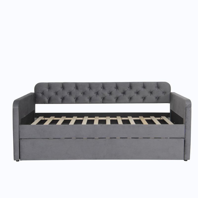 Jennessa Upholstered Daybed, Gray