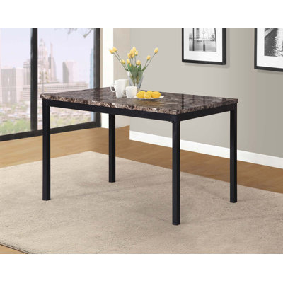 Faux Marble Top Metal Frame Dinette Table
