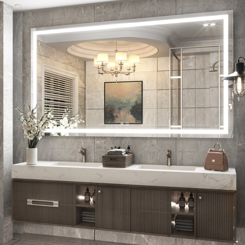 Miroir de salle de bain Martrez, 60 po x 36 po
