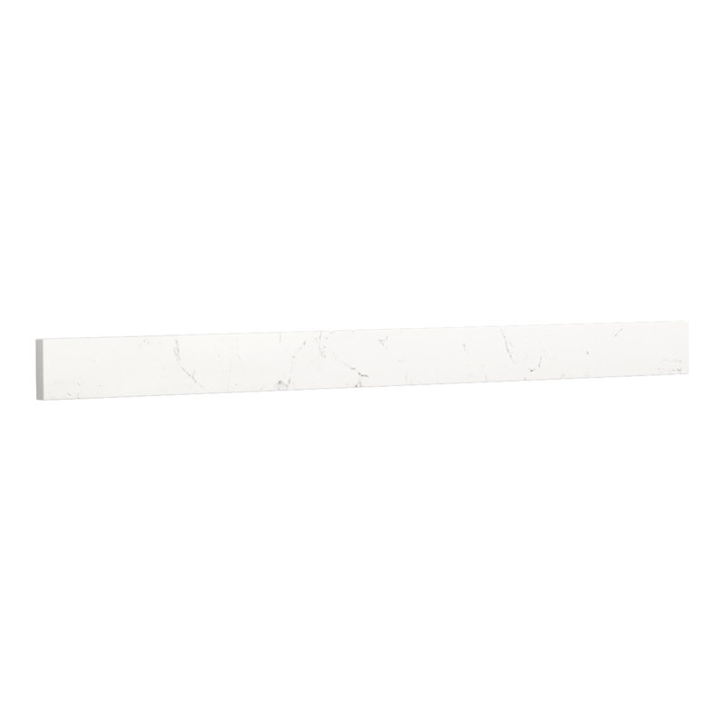 Dosseret de remplacement de 42 pouces en marbre de culture, Blanc pâle