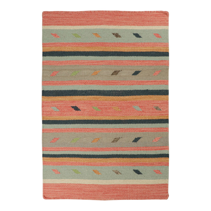 Hand Knotted Wool Area Rug in Red