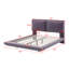 Grand lit plateforme tapissier avec port USB et prise-1198180432