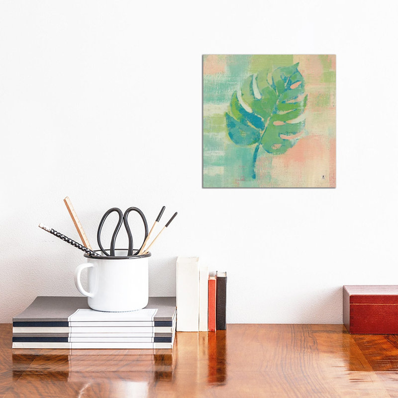 Beach Cove Leaves I by Studio Mousseau - Wrapped Canvas Painting, 30.48 cm H x 30.48 cm W