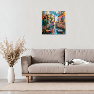 Toile Venetian Summer Canal, design par LSR Creative Studio