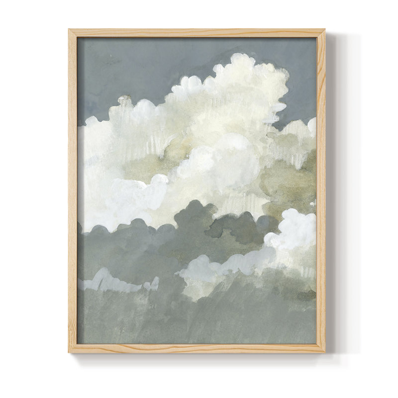 «Big Clouds I», reproduction encadrée - bois massif, H 21 po x l 17 po