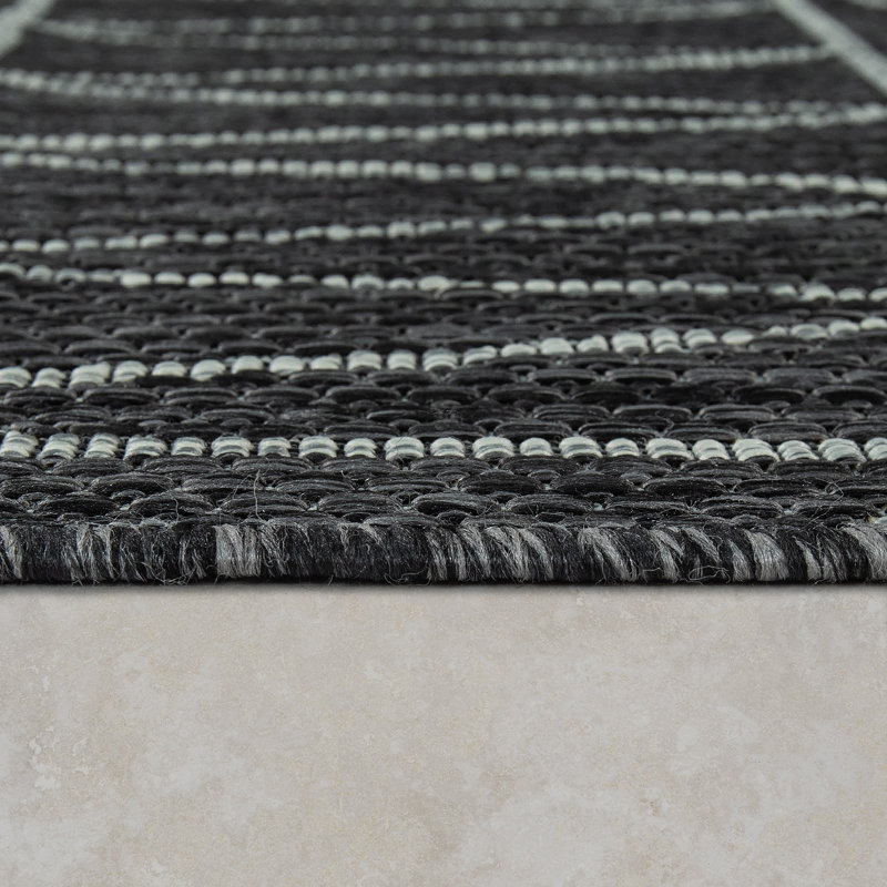 Tapis noir / gris Lanesborough, Rectangle 3 pi 11 po x 5 pi 3 po