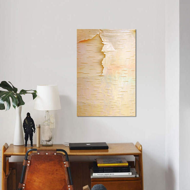 «Birch Close Up of Tree Trunk, North America», reproduction sur toile, H 18 po x l 12 po x P 1,5 po, Toile tendue