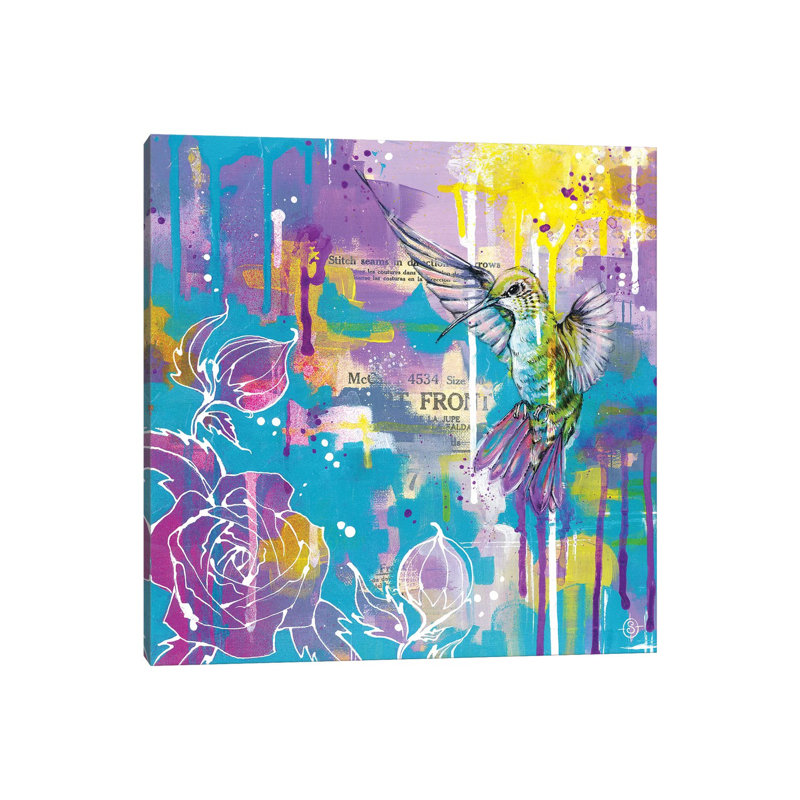 A Hummingbirds Folly by Sillier Than Sally - Gallery-Wrapped Canvas Giclée on Canvas, 45.72 cm H x 45.72 cm W, Canvas