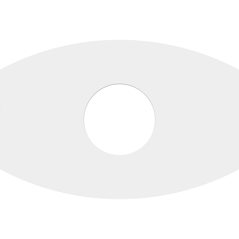 Diamètre intérieur de médaillon contemporain en PVC 3 po Kailey, H 6,625 po x l 10 po x P 1 po