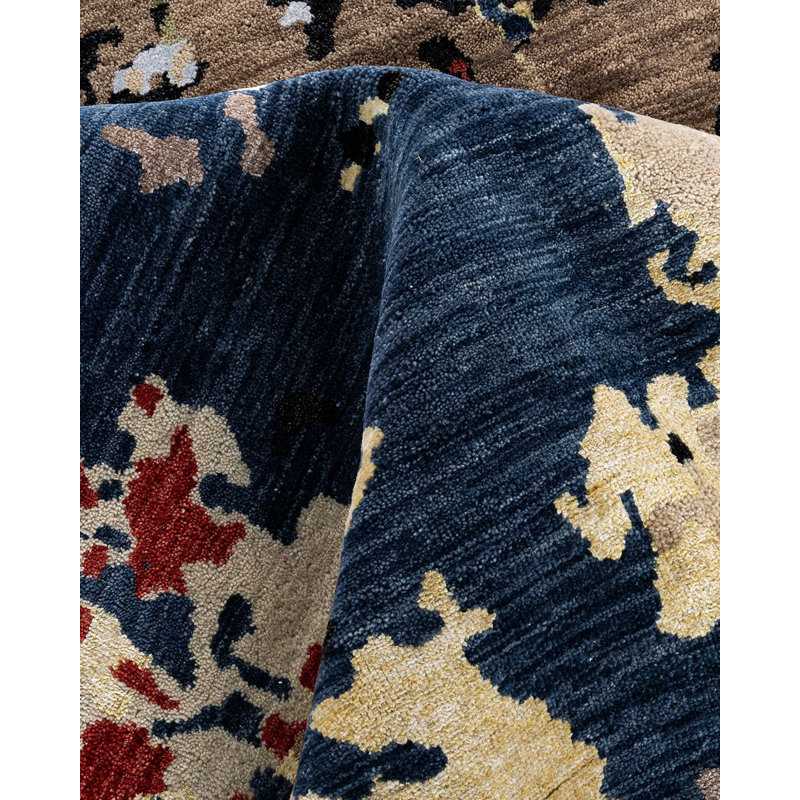 Overdyed One-of-a-Kind 9' 4" X 12' 4" Hand Knotted Area Rug