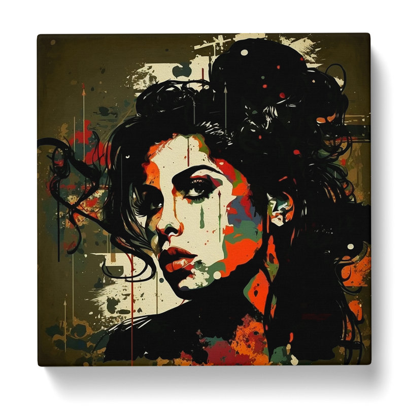 Amy Winehouse Bauhaus - Wrapped Canvas, 50cm H x 50cm W x 3cm D