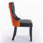 Chaise rembourrée en polyuréthane et velours-1309429673