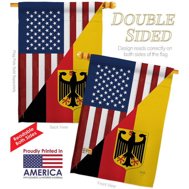 Ensemble de 2 drapeaux de maison 2 côtés en polyester 40 x 28 po amitié impressions