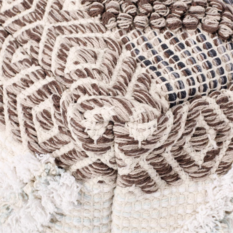 WOVEN WOOL POUF