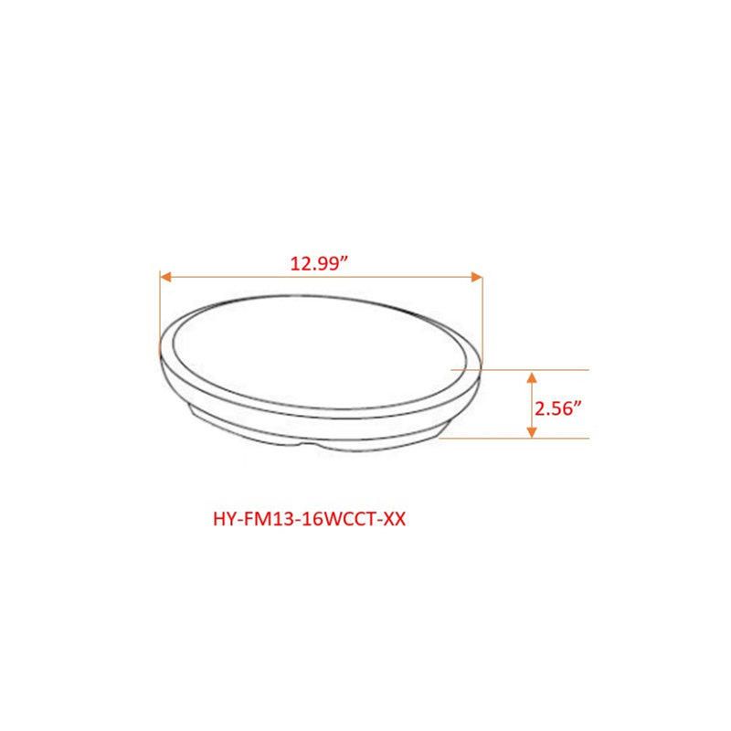 13 "16W Plafonnier encastré simple 5CCT au choix, Nickel brossé