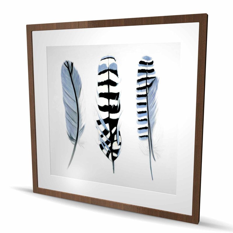 Delicate Feathers - Spiritual Animal, reproduction encadrée, H 36 po x l 36 po, Brun