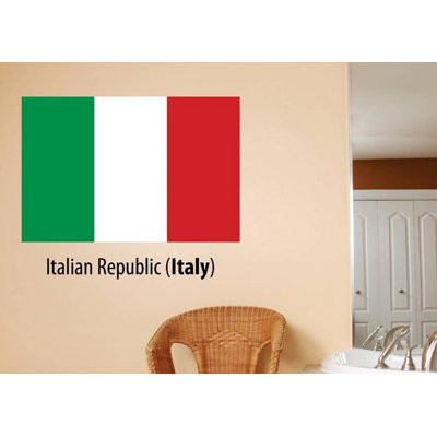 Décalcomanie murale drapeau république italienne (italie)