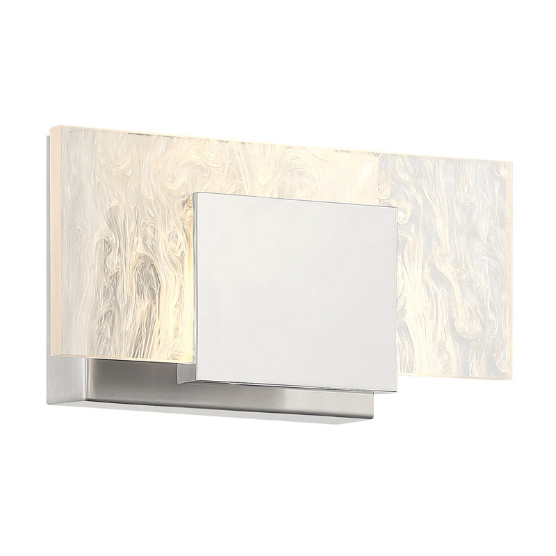 Meuble-lavabo 1 lumière Kasha, Chrome / Nickel, Clair