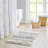 Woven Texture Stripe Bath Rug Grey 22X58"