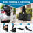 2 PCS Reclining Lounge Chairs Folding Patio Recliner Chair with 5-position Backrest Black